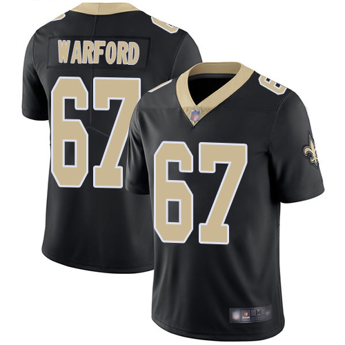 Men New Orleans Saints Limited Black Larry Warford Home Jersey NFL Football #67 Vapor Untouchable Jersey